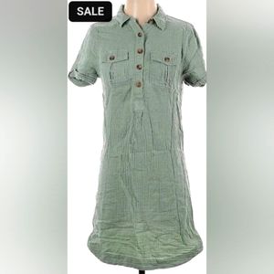 Vineyard Vines Shirt Dress, Sage green, size 2
